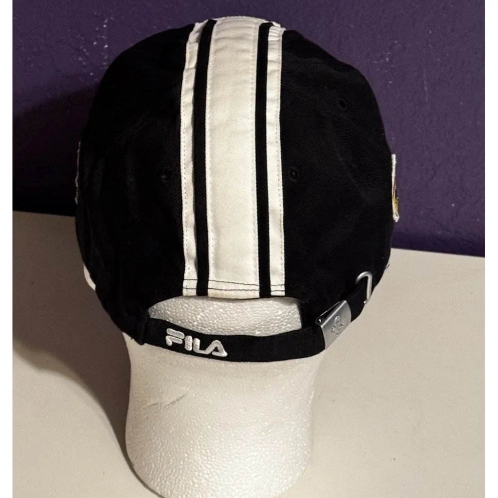 Vintage SCUDERIA FERRARI F1 Striped Racing Hat Cap Strap Back Rare